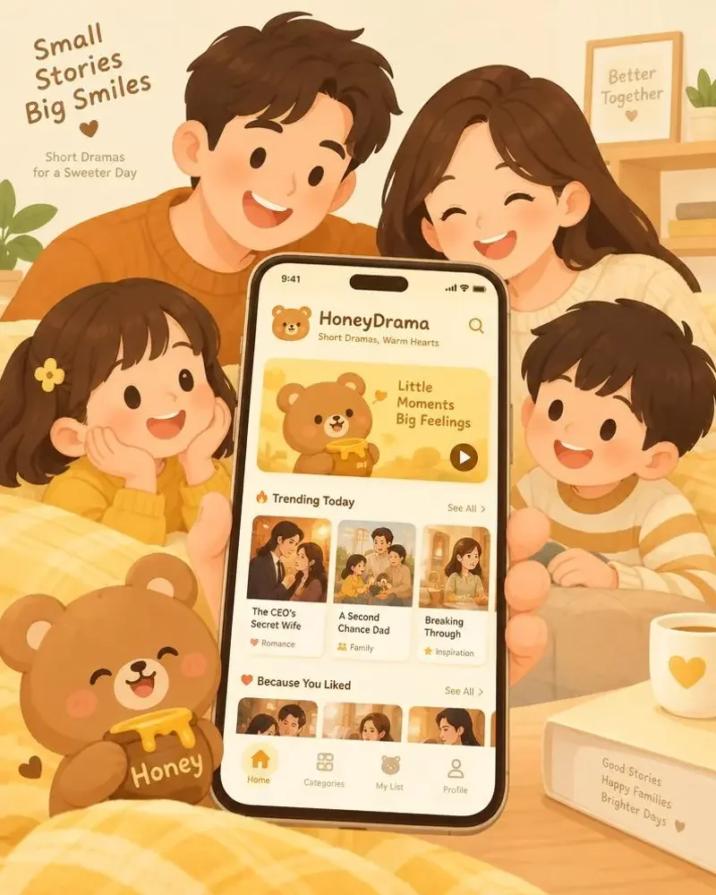 黄果短剧首页 App 界面展示